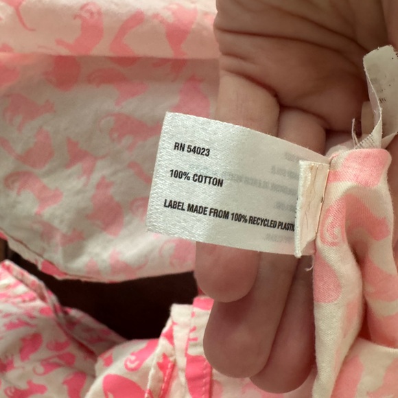 GAP | Neon Pink Novelty Cat Print Women’s Boyfriend Button Down Shirt | L - Picture 7 of 7